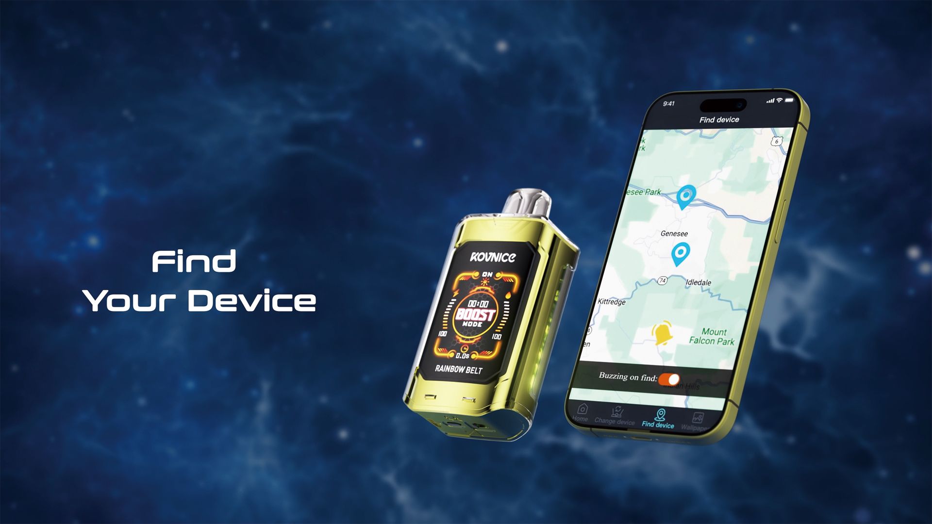 Kovnice Rush 20K Puffs - World First Smart HD Screen Vape Device