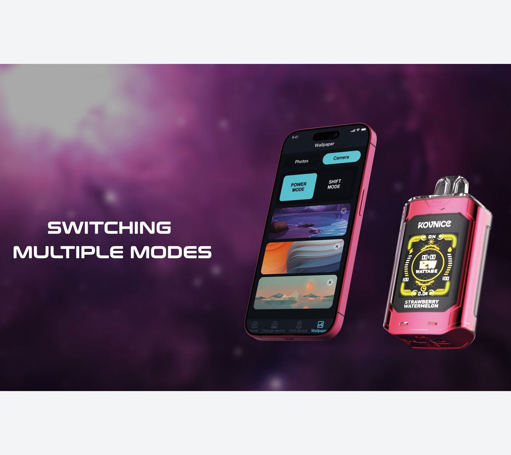 Kovnice Rush 20K Puffs - World First Smart HD Screen Vape Device