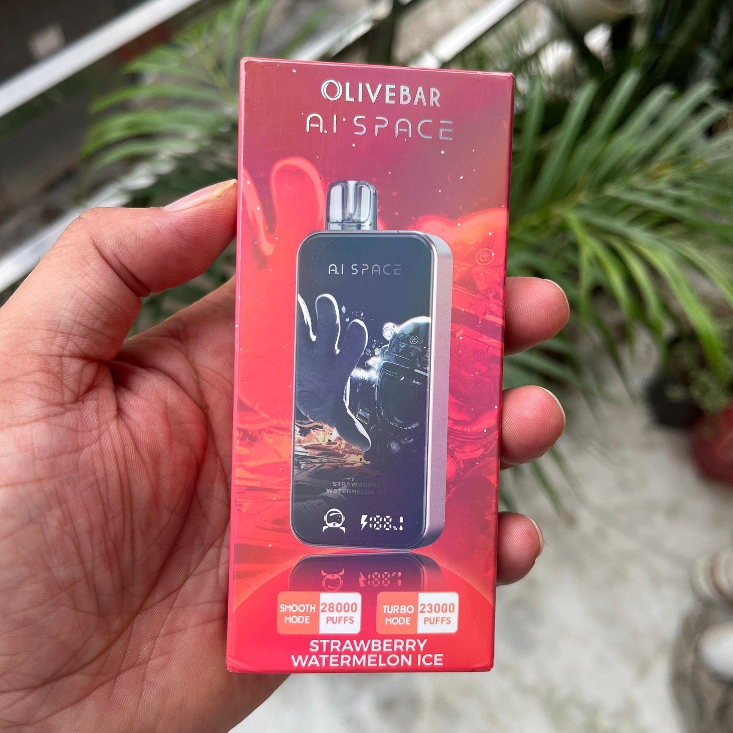 Olivebar AI Space 28000 Puffs | Full Display Screen